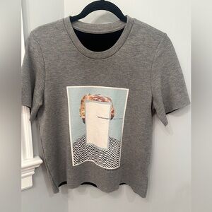 Strangely flattering short-sleeve graphic sweatshirt/t-shirt hybrid